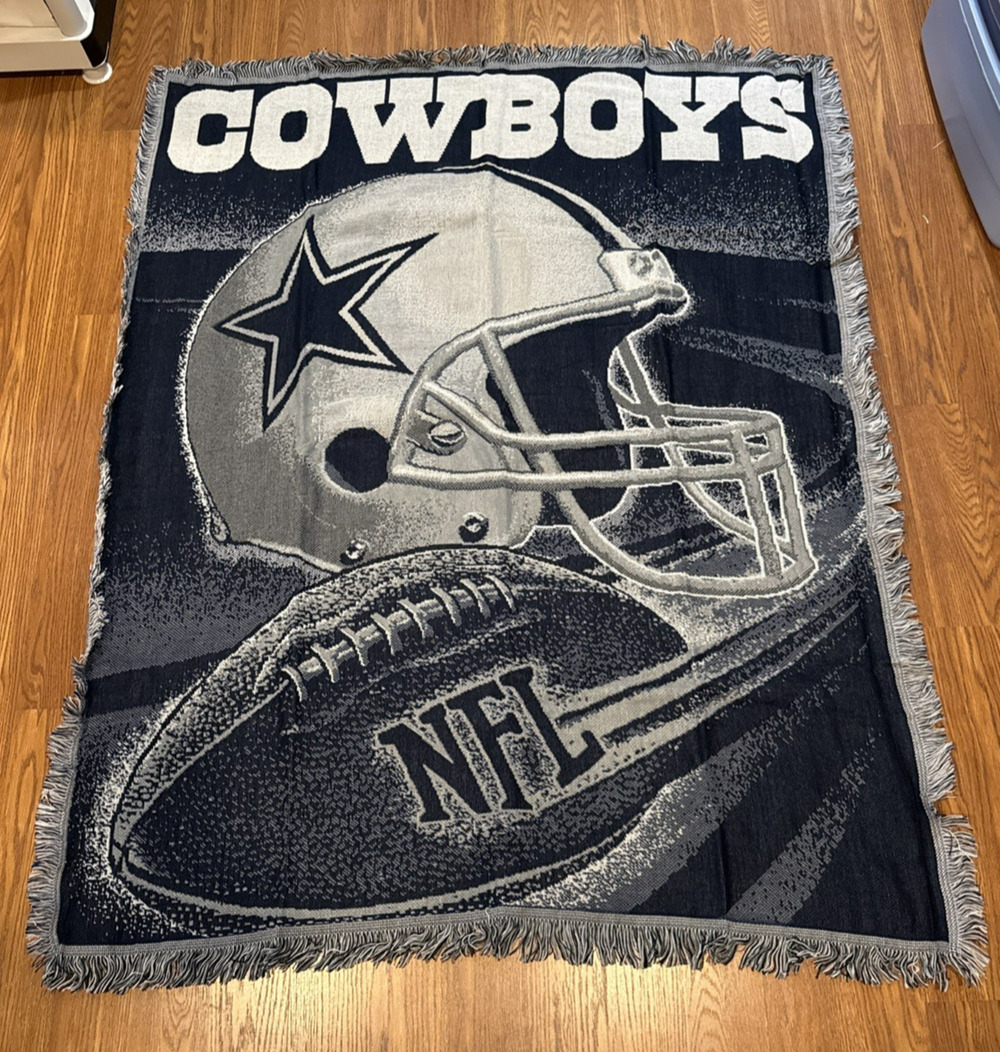 Vintage Dallas Cowboys Tapestry Blanket Throw 55x43 Northwest Company
